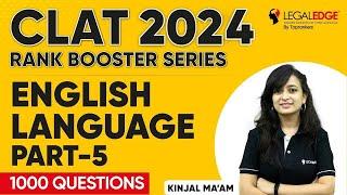 English for CLAT 2024 Preparation (Part 5) | Important Questions | CLAT 2024 Rank Booster Series