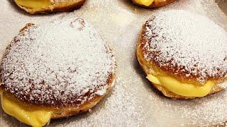 como hacer este riquisimo pan frito relleno con crema pastelera