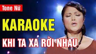 Khi Ta Rời Xa Nhau Karaoke Tone Nữ | Lâm Thúy Vân | Asia Karaoke Beat Chuẩn