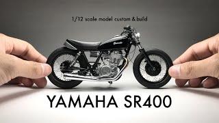 Building Aoshima 1/12 Yamaha SR400 Scale Model Custom