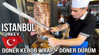 Eating Doner Kebob Wrap • Döner Dürüm in Istanbul, Turkey 