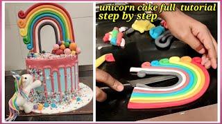 unicorn cake | unicorn topper fondant | unicorn Cake design | rainbow unicorn cake|unicorn