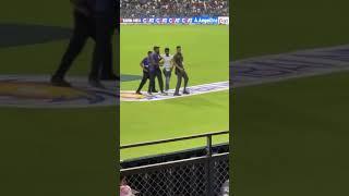 fan entered in ground to meet Rohit Sharma .#ipl#viral