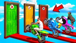 SHINCHAN AND FRANKLIN TRIED CHOOSE THE RIGHT DOOR CHALLENGE IN GTA 5