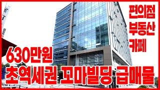 꼬마빌딩 급매물 매매 서울 3억 초역세권 아파트대체 부동산 소액투자