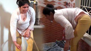 Wsshing My Home Floor -Desi Aunty Cleaning Vlog _ Village Life _ Pak Family Vlog _ Desi Housewife