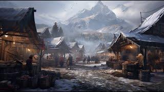 Medieval Village in Winter - Medieval Life - 10 Hour Celtic Music for Sleep and Relaxation