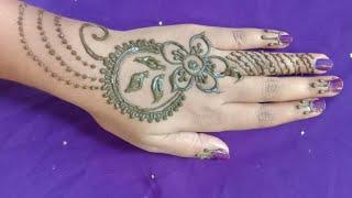 Easy and simple mehndi design for back hand||Kavya Multi Creations