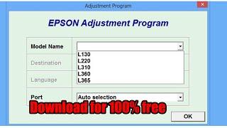 epson l220, l310, l210 resetter free download