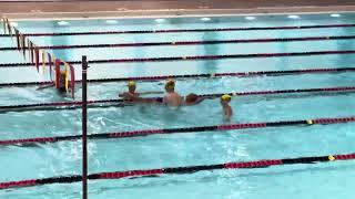 What happened to this kid swimmer during the start of the season swim practice?