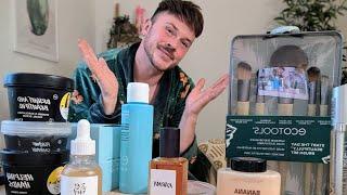 Asmr male soft spoken beauty and skin care haul 