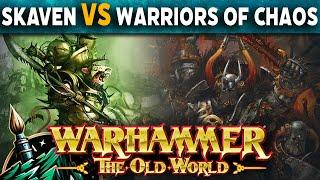 Skaven VS Warriors of Chaos   Warhammer The Old World Live Battle Report