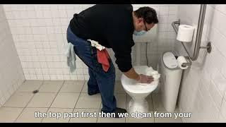 Cleaning the toilet for an Office space : Whistle Clean Australia