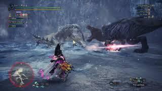 Monster Hunter World: Iceborne: Frostfang Barioth vs Fulgur Anjanath turf war