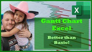 How to Make a Gantt Chart Microsoft Excel 2023 Tutorial #1  Automated Progress