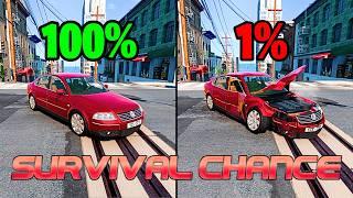 Best of Realistic Survival Chance Crashes #4 | BeamNG.drive