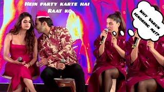 See how's Varun Dhawan disrespectfully not listening to Wamiqa Gabbi whilst she was talking to press