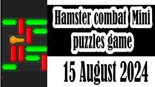 today latest 15 August 2024 Mini puzzles game Hamster combat|| very easy target