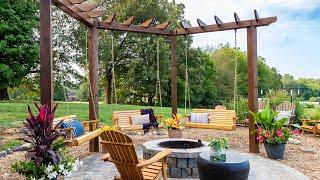 ULTIMATE Fire Pit Pergola Swing Build