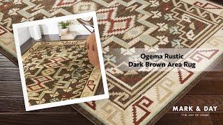 Ogema Rustic Dark Brown Area Rug