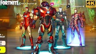 Iron Man Armors Squads Match - Fortnite Chapter 5 Season 4 (4K 60FPS)