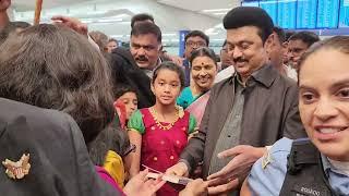 Chicago Tamilian Community at O'hare Airport to welcome CM M K Stalin Sept 2nd 2024