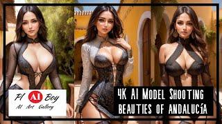 4K AI LOOKBOOK |  AI Model - Beauties of Andalucía - Lingerie Shooting 4K