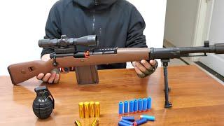 98k Shell Ejection Soft Bullet Toy Gun Unboxing and Review 2022 - Realistic Sniper Rifle Gun