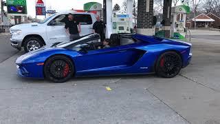 Lamborghini Aventador S Roadster: Start Up, Rev, and Take Off