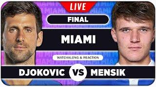 DJOKOVIC vs MENSIK • ATP Miami 2025 Final • LIVE Tennis Watchalong