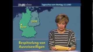 DDR 1989: Bespitzelung und Verurteilung von Ausreisewilligen [ARD "TAGESSCHAU" vom  06./10.03.1989]