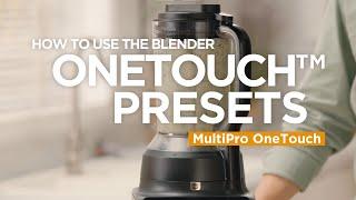 MultiPro OneTouch | How to use the blender OneTouch presets