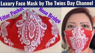 (#162)How To Make The Best Fit Face Mask With Nose Bridge & Filter Pocket -  Easy Hand Sew  Tutorial