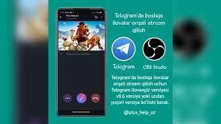 Telegram'da boshqa ilovalar orqali strim qilish // OBS Studio