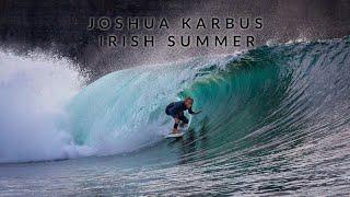 Joshua Karbus surfing summer waves in Ireland