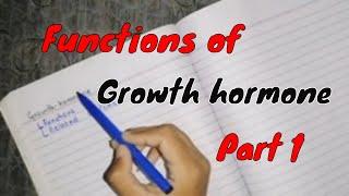 Growth hormone and its metabolic function part 1, pituitary hormone and their control by hypothalamu