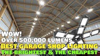 Ultimate Pole Barn LED Shop Lights Better than Brightest UFOs Best High Bay Garage Lighting Solution