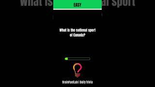 BrainFuel Trivia #15 [Easy]: What is the national sport of Canada? #shorts