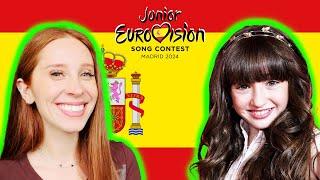 LET'S REACT TO SPAIN'S SONG FOR JUNIOR EUROVISION 2024 - CHLOE DELAROSA "COMO LA LOLA"