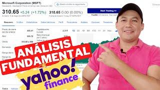 ANALISIS FUNDAMENTAL - Como Analizar ACCIONES de una empresa rápido y sencillo con YAHOO FINANZAS 