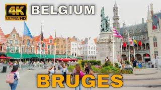 Bruges(Brugge) Belgium 4K - Medieval City Walking Tour 2022