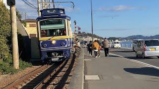 2025 1 1江の島電鉄の風景＜Scenery of Enoshima Electric Railway on January 1, 2025＞