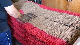 Process of Making Incense Sticks. Taiwan Handmade Incense Sticks Factory