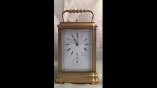 Fully Restored Gorge PETITE SONNERIE Carriage Clock by Roblin of Paris