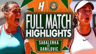 Aryna Sabalenka vs Olga Danilovic - FULL Match Highlights - Third Round | Roland Garros 2025