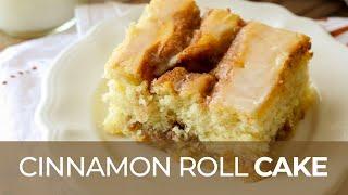 The Most AMAZING Cinnamon Roll Cake Recipe EVER!!