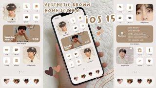 aesthetic brown V homescreen customizationmake your phone aesthetic