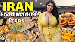 Amazing food tour in luxury area of ​​Tehran & food price 2025Largest Food Market in Iran