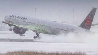 (4K) Epic Snow STORM Arrivals/Departures/DE-icing | Plane Spotting at Vancouver YVR