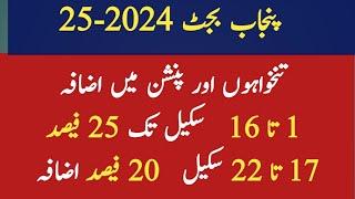 how much salary & pension increase in Punjab budget 2024-25